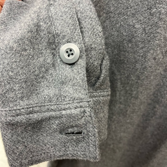 American Eagle NWT Fleece Button Down LS Shirt Gray Casual Men’s XL 100% Cotton - Picture 8 of 8
